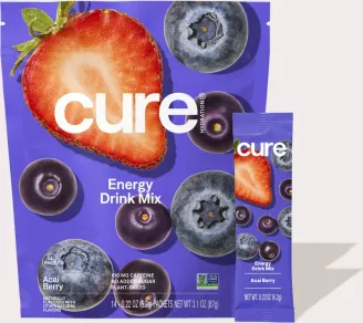 Cure Energy Electrolyte Drink Mix packaging