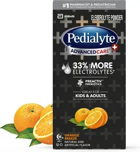 Pedialyte AdvancedCare Plus Powder Packs packaging
