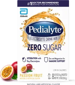 Pedialyte Electrolyte Drink Mix Zero Sugar packaging