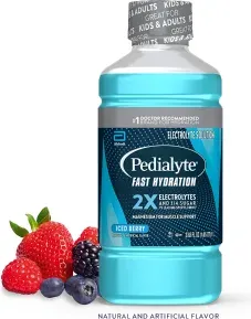 Pedialyte Fast Hydration (1 L bottle) packaging