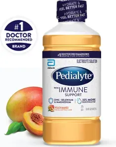 Pedialyte with Immune Support (1 L bottle) packaging
